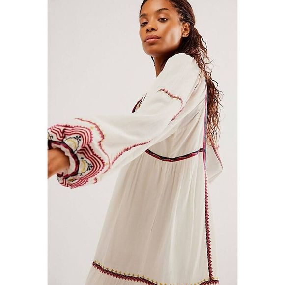 Free People Sweet Escape Embroidered Midi Dress Size S. B23 - Picture 3 of 10